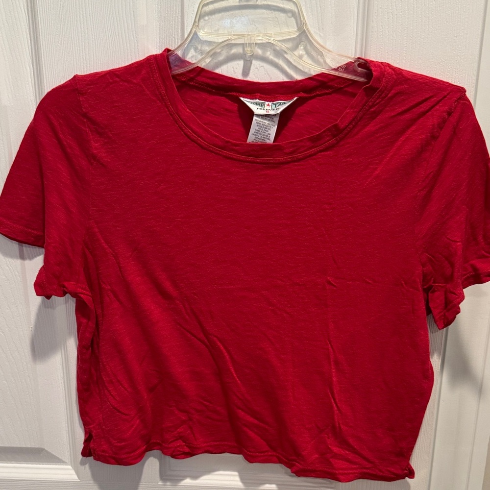 Hard Tail Red Women's Crop Top with white stars down the back-mint condition sz